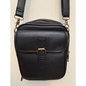 Crossbody Unisex Pebbled Vegan Leather Messenger Bag Anti Theft RFID Protection